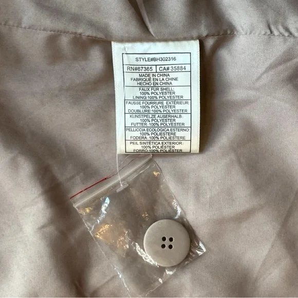 BB Dakota Tucker Wubby Draped Faux Fur Jacket Coat – Tan – Size M – NWT - Picture 15 of 16